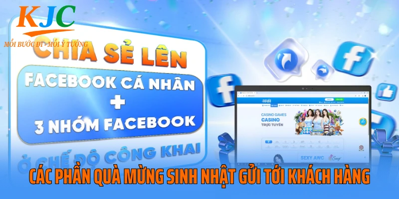 Các phần quà mừng sinh nhật gửi tới khách hàng